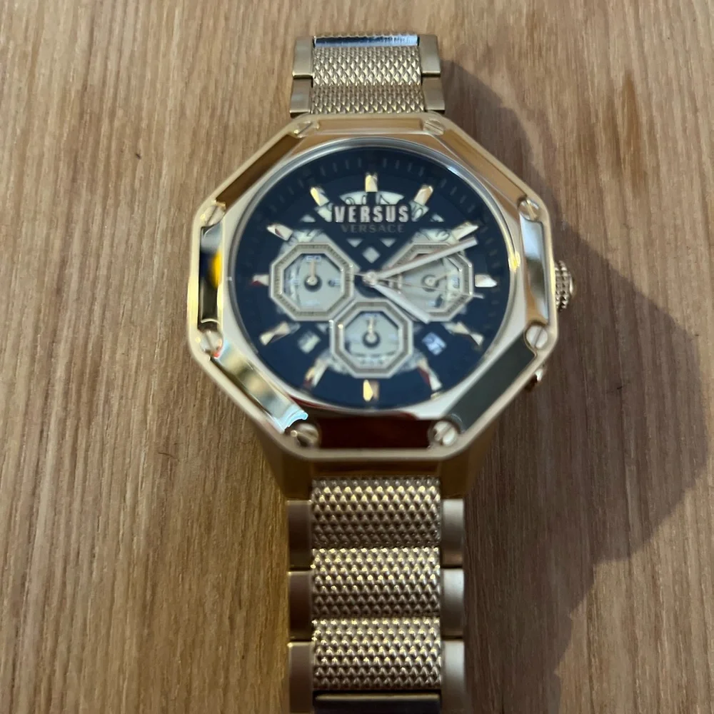 Versus Versace Gold and Black Men's Watch - Picture 2 of 8